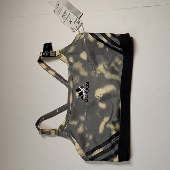 ADIDAS AEROREACT LIGHT-SUPPORT HYPERGLAM PRINTED BRA SIZE LAC - Picture 2 of 10